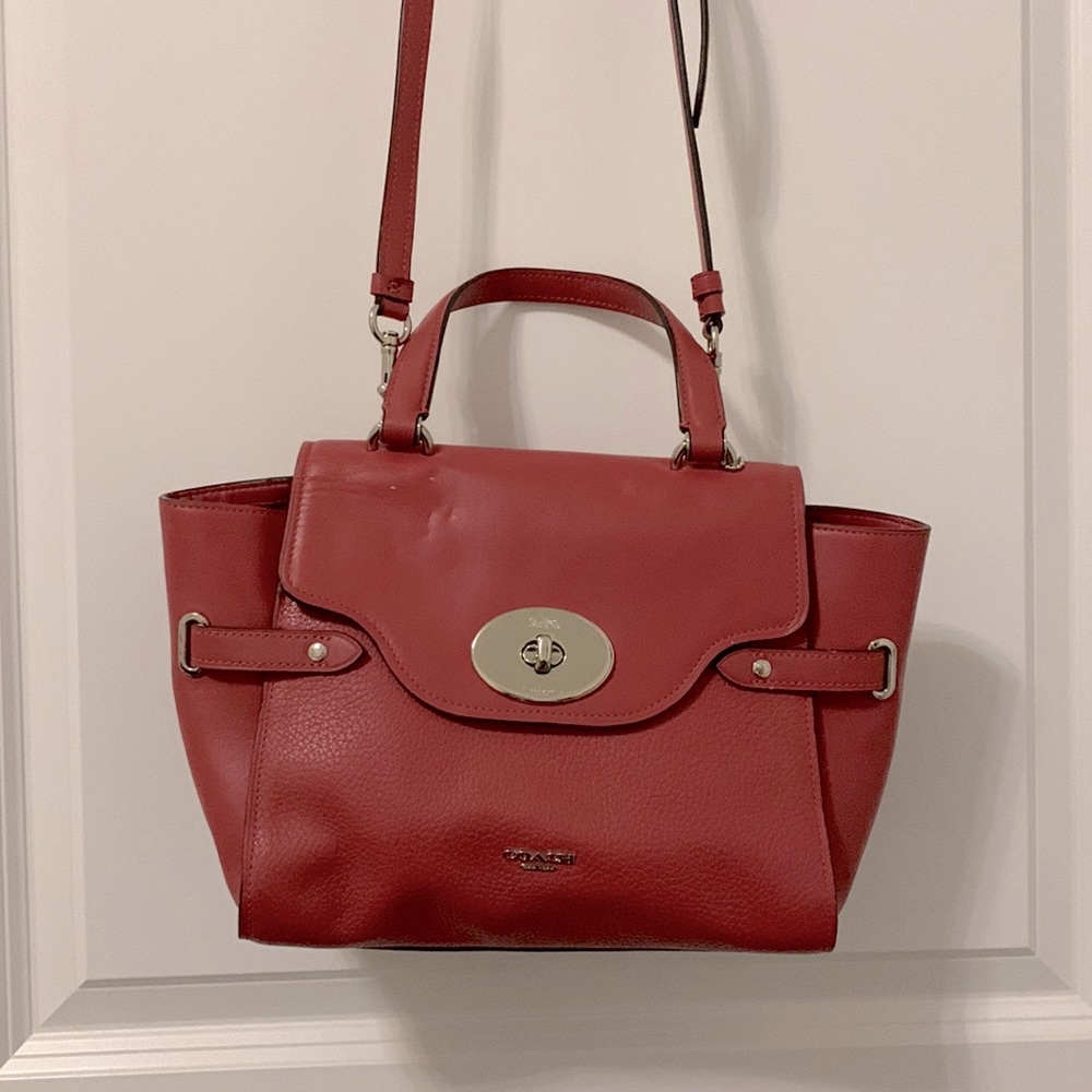 Coach Red Leather Crossbody Bag